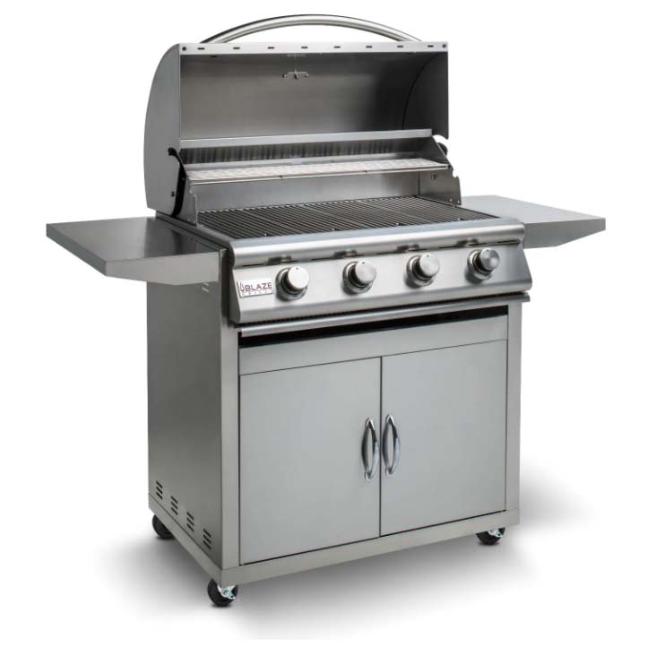 Blaze Prelude LBM 32-Inch 4-Burner Freestanding Gas Grill (BLZ-4LBM-LP/NG + CART)