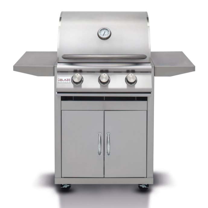 Blaze Prelude LBM 25-Inch 3-Burner Freestanding Gas Grill (BLZ-3LBM-LP/NG + CART)