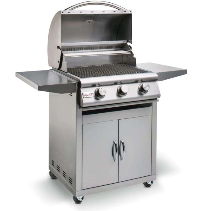 Blaze Prelude LBM 25-Inch 3-Burner Freestanding Gas Grill (BLZ-3LBM-LP/NG + CART)