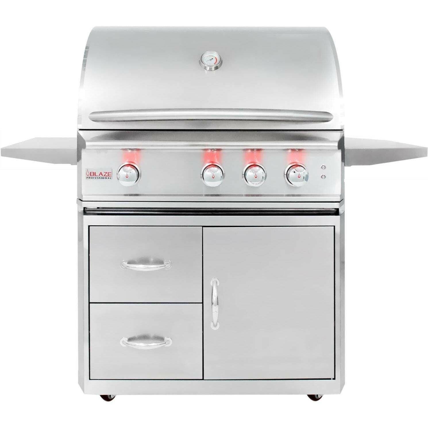 Blaze Professional LUX 34-Inch 3-Burner Freestanding Gas Grill (BLZ-3PRO-LP/NG + CART)