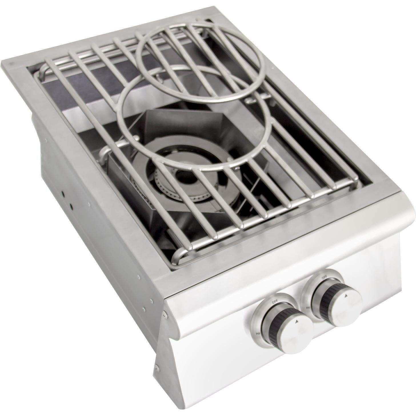 Blaze Premium High Performance Built-In Power Burner with Lid and Wok Ring (BLZ-PBLTE-LP/NG)