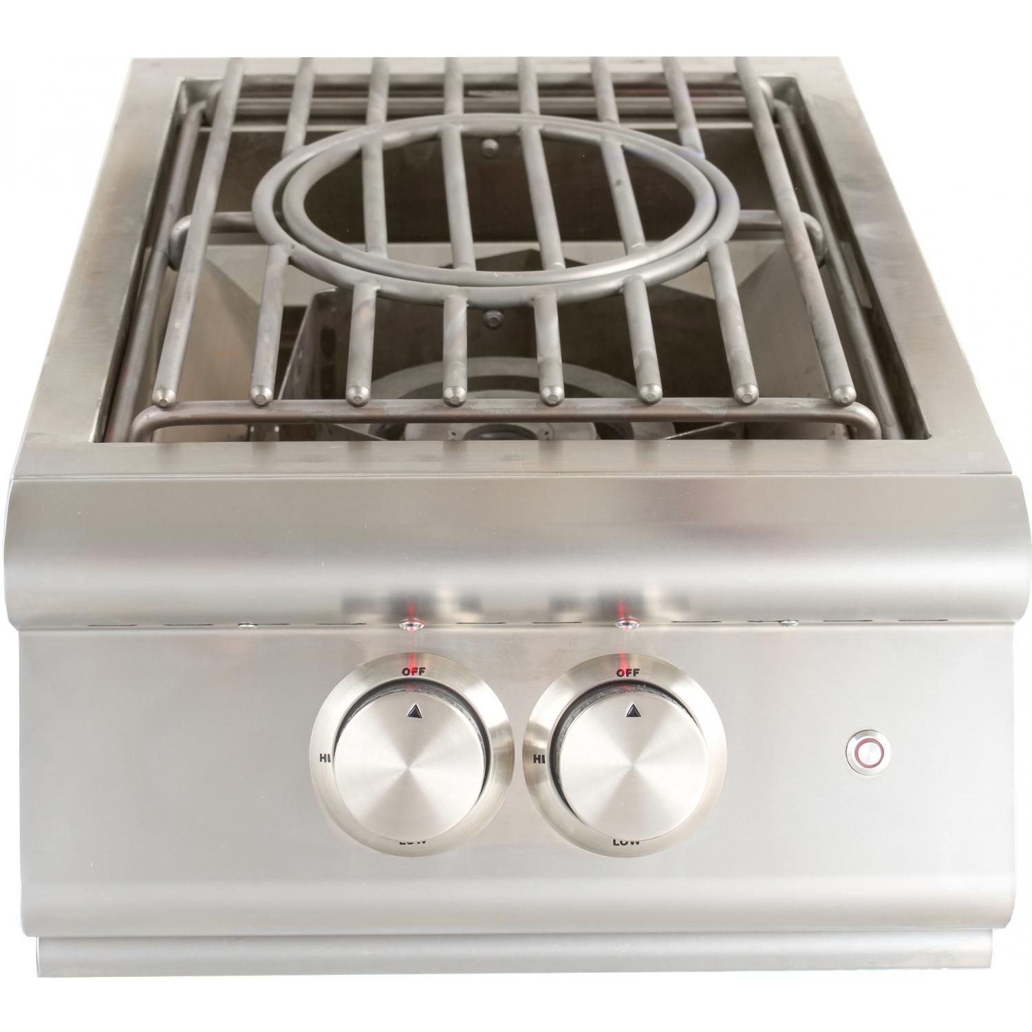 Blaze Premium High Performance Built-In Power Burner with Lid and Wok Ring (BLZ-PBLTE-LP/NG)