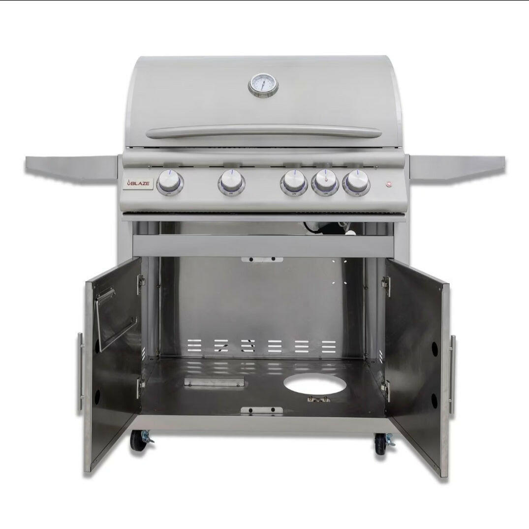 Blaze Premium LTE+ 32-Inch 4-Burner Propane Gas Grill W/ Rear Infrared Burner & Lift-Assist Hood - BLZ-4LTE3-LP